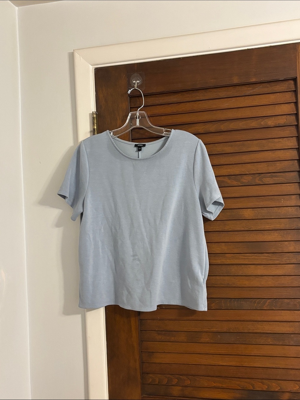 Express Light Blue Crewneck Short Sleeve Tee